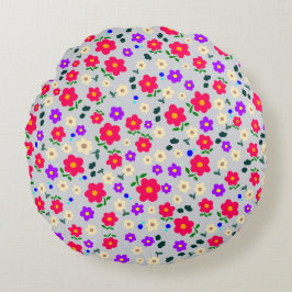 floral tons rosa rundes kissen