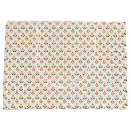 Floral tote bag design with beige background  große geschenktüte