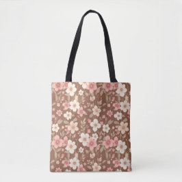Floral Tote Bag - Over The Shoulder