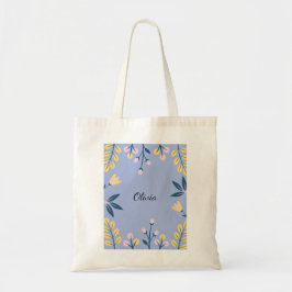Floral Tote Bag - Personalisiert Tragetasche