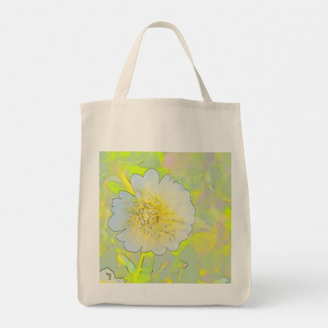 Floral Tote Bag Tragetasche (Rückseite)