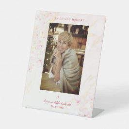Floral Traditionelles & elegantes rosa Foto Beerdi Sockelschild