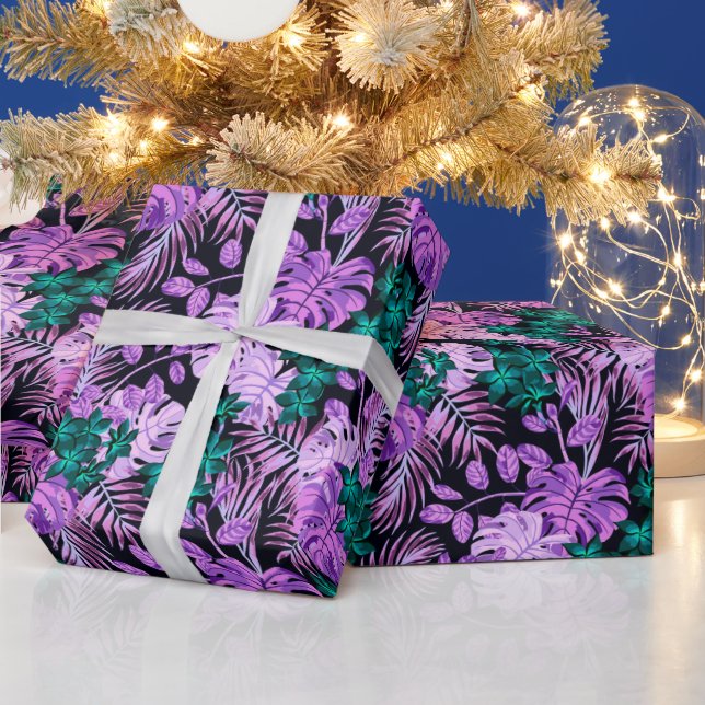 Floral Trendy Elegante Modernes Wrapping Paper Geschenkpapier (Feiertage)