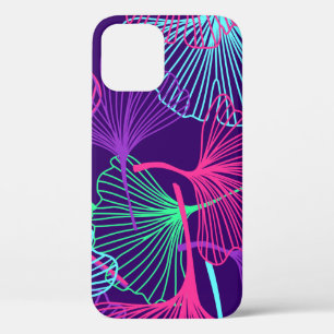 Floral Tropical Gingko Blätter Hintergrund in Neon Case-Mate iPhone Hülle