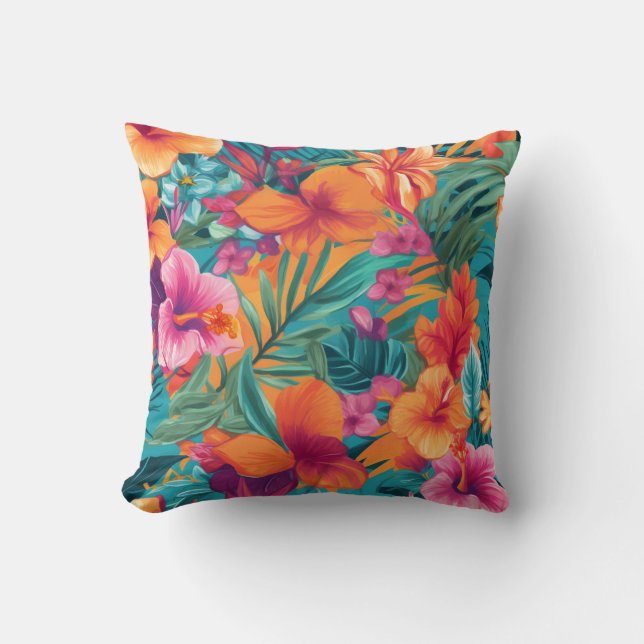 Floral Tropical Vibrant Beauty Interior  Kissen (Vorderseite)