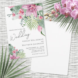 Floral Tropical Wedding Einladung