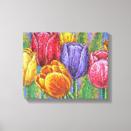 Floral Tulip Gestrickte Canvas Prinz Wall Art Leinwanddruck