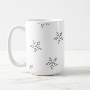 Floral Tulip Grafik Kaffeetasse