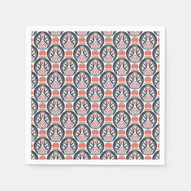 Floral Türkei Folk Art Muster Serviette (Vorderseite)