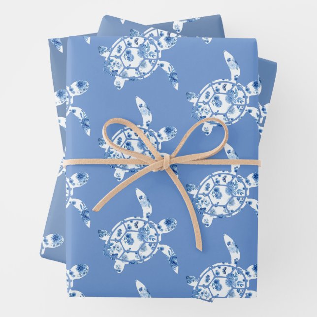 Floral Turtle Wrapping Sheets Geschenkpapier Set (Beispiel)