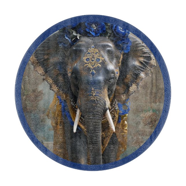 Floral Tusk Serenity Schneidebrett (Vorderseite)