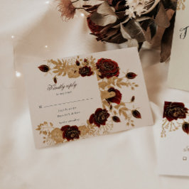 Floral-UAWG-Karte der Rose für Aquarellfarben RSVP Karte