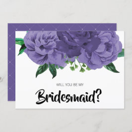 Floral Ultra Violet Lila meine Bridesmaid Card Einladung