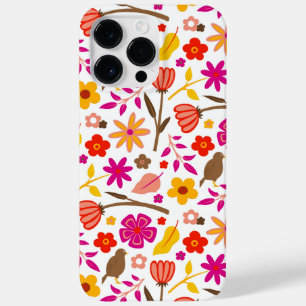 Floral und Bird Retro gestylt Case-Mate iPhone 14 Pro Max Hülle