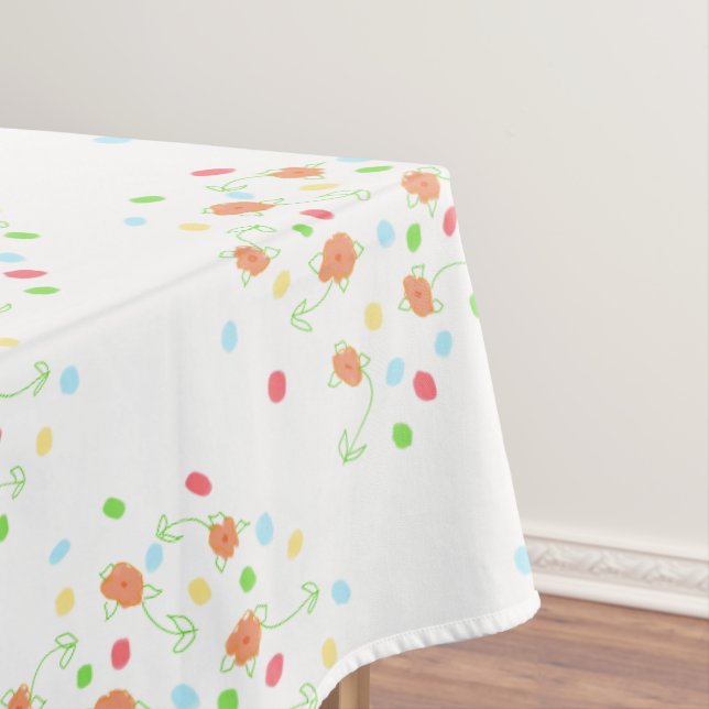 Floral und Polka Dot Gemustert Tischdecke (Beispiel)