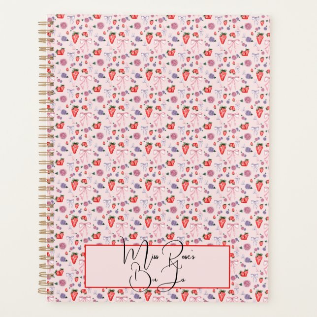 Floral und Strawberry Coquette Ditsy Planer (Vorderseite)