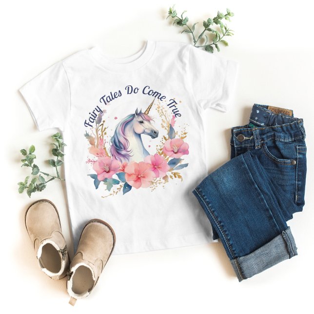 Floral Unicorn Fairy Tale Baby T-shirt (Von Creator hochgeladen)