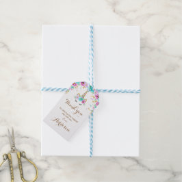 Floral unicorn favorisierte Tags Geschenkanhänger