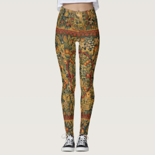 Floral Unicorn Motif Leggings