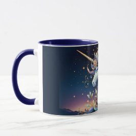 Floral Unicorn Night Fantasy Tasse