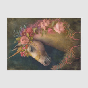 Floral Unicorn Seidenpapier
