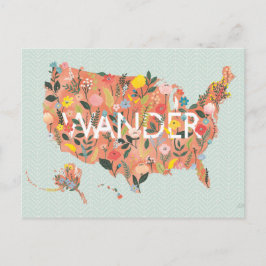 Floral USA Karte - Wild Garden