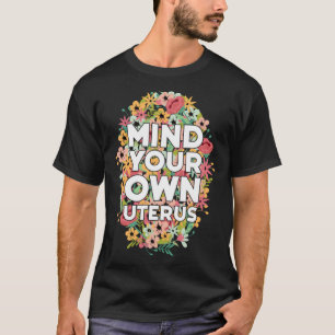 Floral Uterus Unterstützung Hysterektomie Erholung T-Shirt