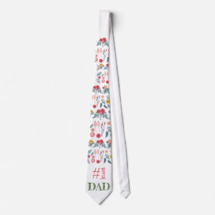 Floral Vatertag Necktie : #1 VATER Krawatte