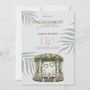 Floral Verlobung Garden Vows Einladung