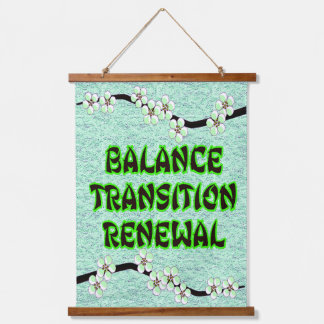 floral vibes wandteppich mit holzrahmen