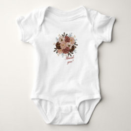 Floral Vielen Dank Baby Bodysuit. Strampler