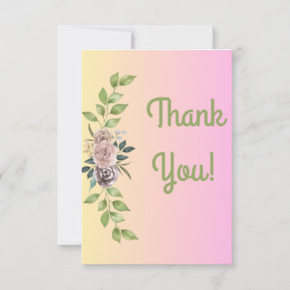 Floral Vielen Dank Karte