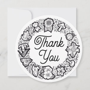 Floral Vielen Dank Karte