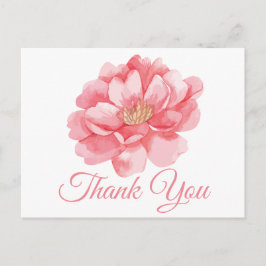 Floral Vielen Dank Pink Peony Blume Peonies Postkarte