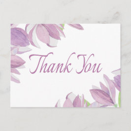 Floral Vielen Dank Watercolor Lila Blume Postkarte