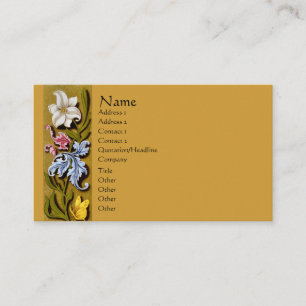 Floral Vintag Art Border Business Card Visitenkarte