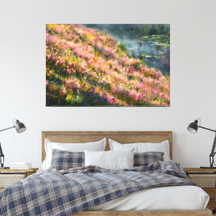 *~* Floral Vintag Art TV2 Stretched Canvas Print Leinwanddruck