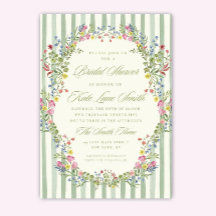 Floral Vintage Bridal Shower Invitation: Editable