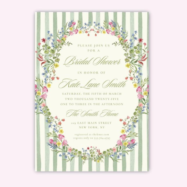 Floral Vintage Bridal Shower Invitation: Editable  Einladung (Von Creator hochgeladen)
