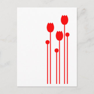 Floral Vintage rot red Postkarte