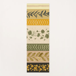 Floral Vintage Stripes Yogamatte