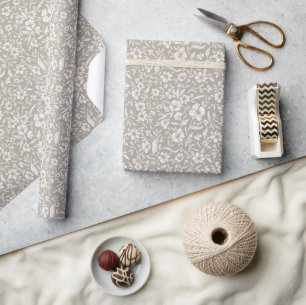 Floral Vintage Weihnachtsverpackung Geschenkpapier