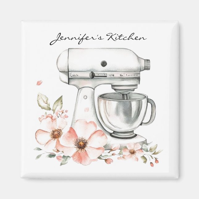 Floral Vintager Elektrischer Mixer Küche Magnet (Vorne)