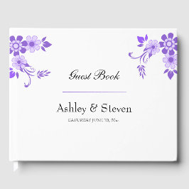 Floral Violet Gästebuch