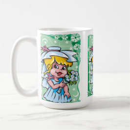 Floral Virgo mit weißen Blume Tasse