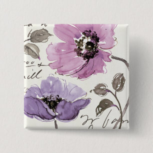 Floral Waltz Plum Blume Button