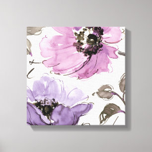 Floral Waltz Plum Blume Leinwanddruck