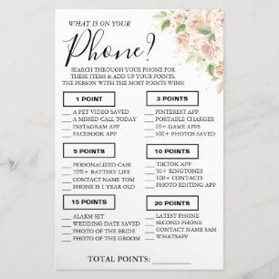 Floral Was auf Ihrem Handy Showspielkarte Flyer