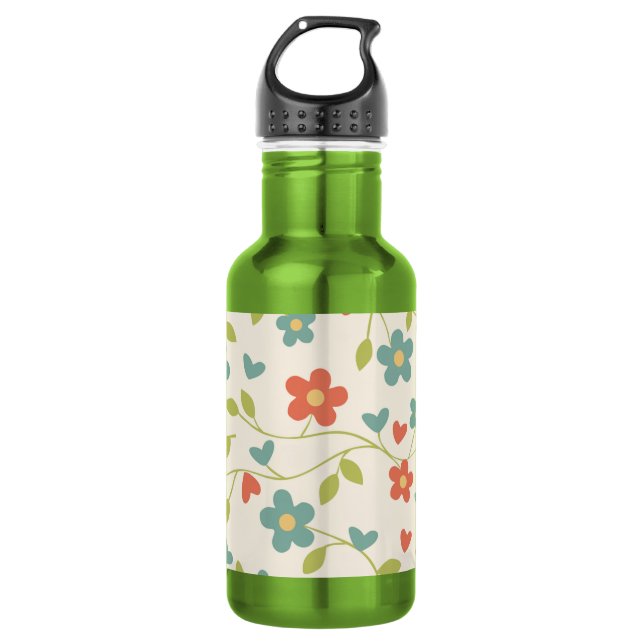 Floral Wasser Flasche Edelstahlflasche (Vorderseite)
