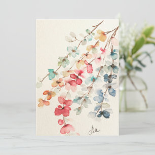 Floral Wasserfall Flat Sympathy Card Dankeskarte